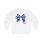 Sonography Blue Bow Long Sleeve Tee