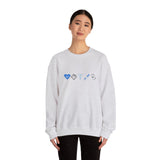 Minimal Blue Medical Embroidery Crewneck Sweatshirt