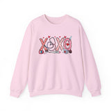 'XOXO' Valentine Hearts Graphic Crewneck Sweatshirt -