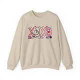 'XOXO' Valentine Hearts Graphic Crewneck Sweatshirt -