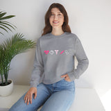 Pink Crewneck Sweatshirt —  Heart, Clover, Caduceus & Stethoscope Medical Icons Embroidery