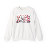 'XOXO' Valentine Hearts Graphic Crewneck Sweatshirt -