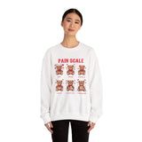Pain Scale Sweatshirt — Cute Teddy Bear Emotional Chart Crewneck