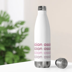 20oz White and Pink Physician Assistant Insulated Bottle
