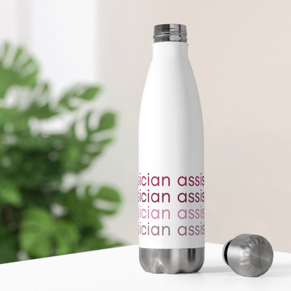 20oz White and Pink Physician Assistant Insulated Bottle