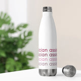 20oz White and Pink Physician Assistant Insulated Bottle