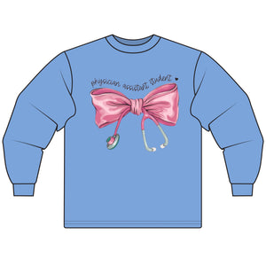 Cute Bow Physician Assistant Student Long Sleeve T-Shirt
