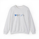 Minimal Blue Medical Embroidery Crewneck Sweatshirt