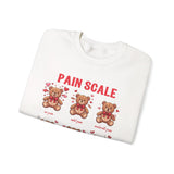 Pain Scale Sweatshirt — Cute Teddy Bear Emotional Chart Crewneck