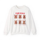 Pain Scale Sweatshirt — Cute Teddy Bear Emotional Chart Crewneck