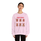 Pain Scale Sweatshirt — Cute Teddy Bear Emotional Chart Crewneck