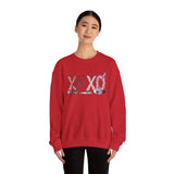 'XOXO' Valentine Hearts Graphic Crewneck Sweatshirt -