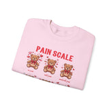 Pain Scale Sweatshirt — Cute Teddy Bear Emotional Chart Crewneck