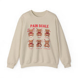Pain Scale Sweatshirt — Cute Teddy Bear Emotional Chart Crewneck