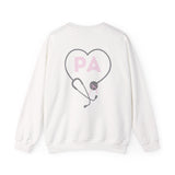PA Stethoscope Heart Sweatshirt — Physician Assistant Crewneck