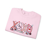 'XOXO' Valentine Hearts Graphic Crewneck Sweatshirt -